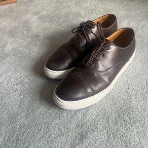 Brown Leather Magnanni Men’s Sneakers